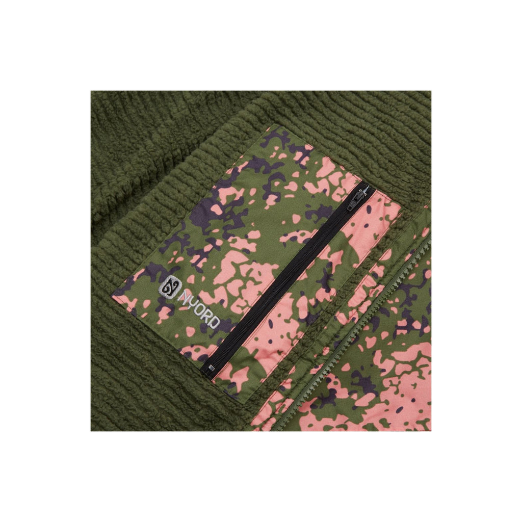 Khaki / Camo Print Zip Pocket
