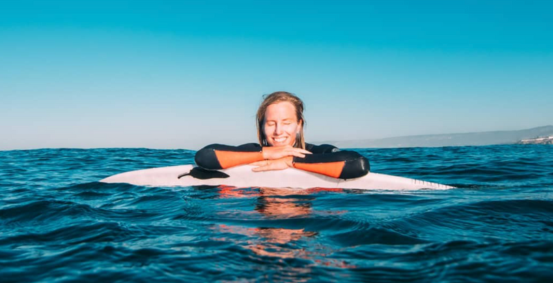 Steffi in the water