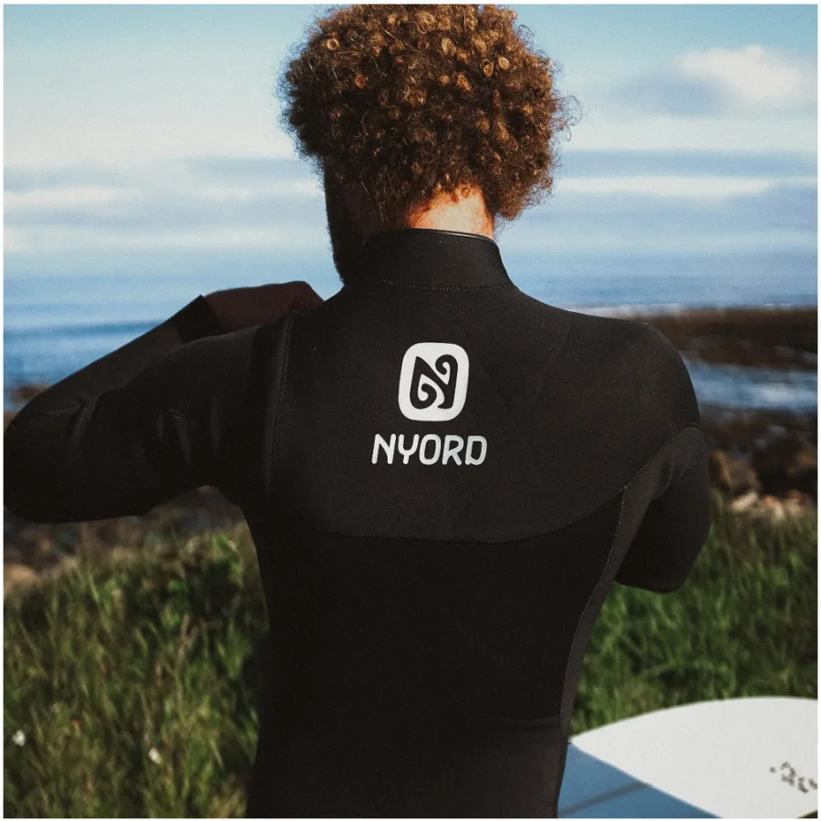 2025 Nyord Mens Tempus 3/2mm Chest Zip Wetsuit N04BA00017 - Black