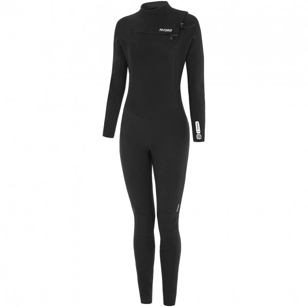 Womens Tempus 3/2mm Chest Zip Wetsuit - Black