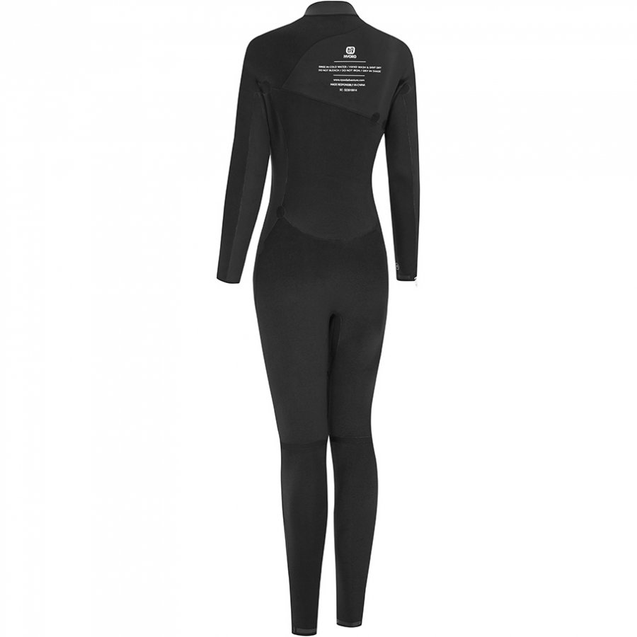 Womens Furno 3/2mm Chest Zip GBS Wetsuit - Black