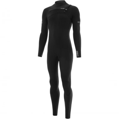 Mens Solu Yulex 4/3mm Chest Zip Wetsuit - Black