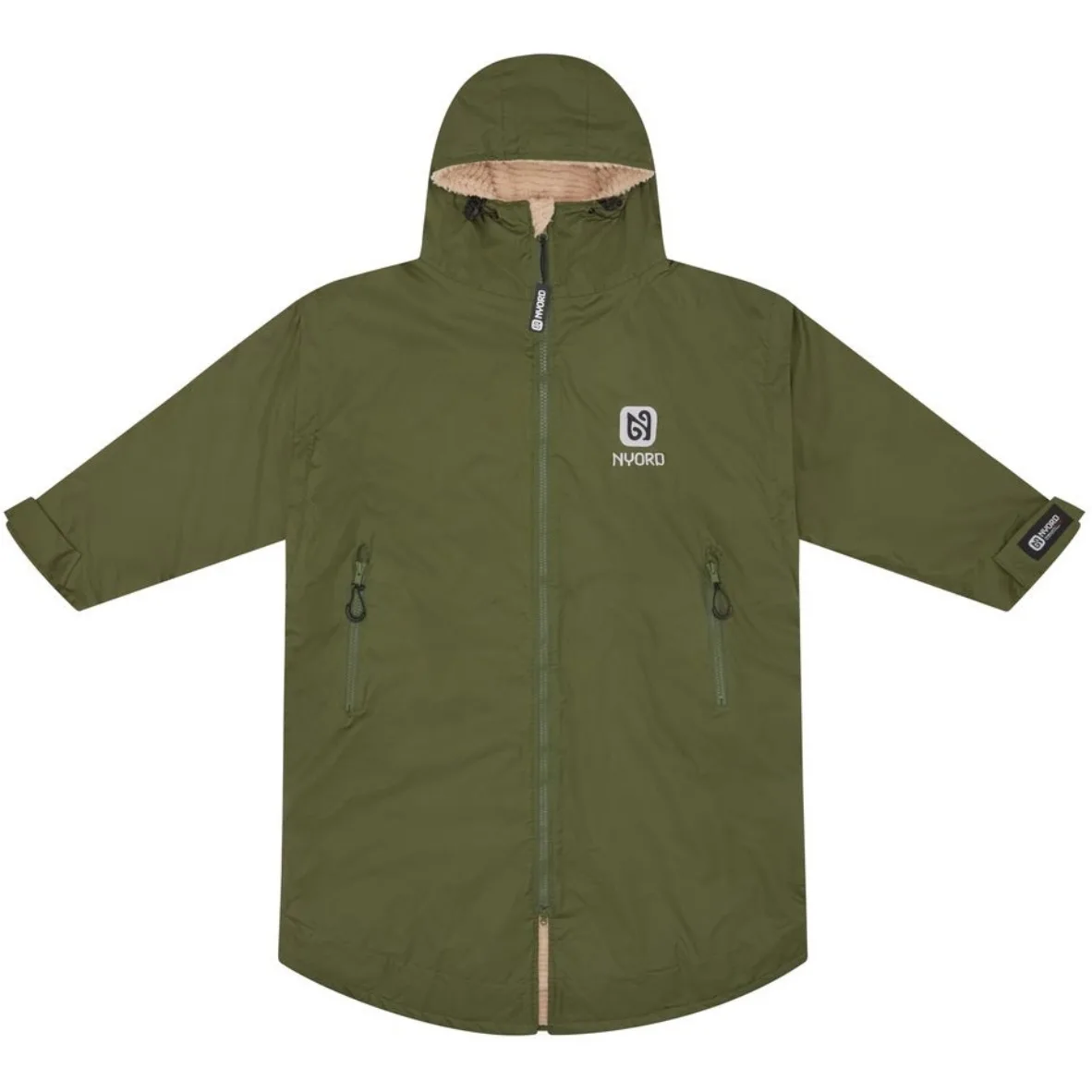 2025 Nyord Primaloft Outdoor Detachable Sleeve Changing Robe - Khaki / Ecru