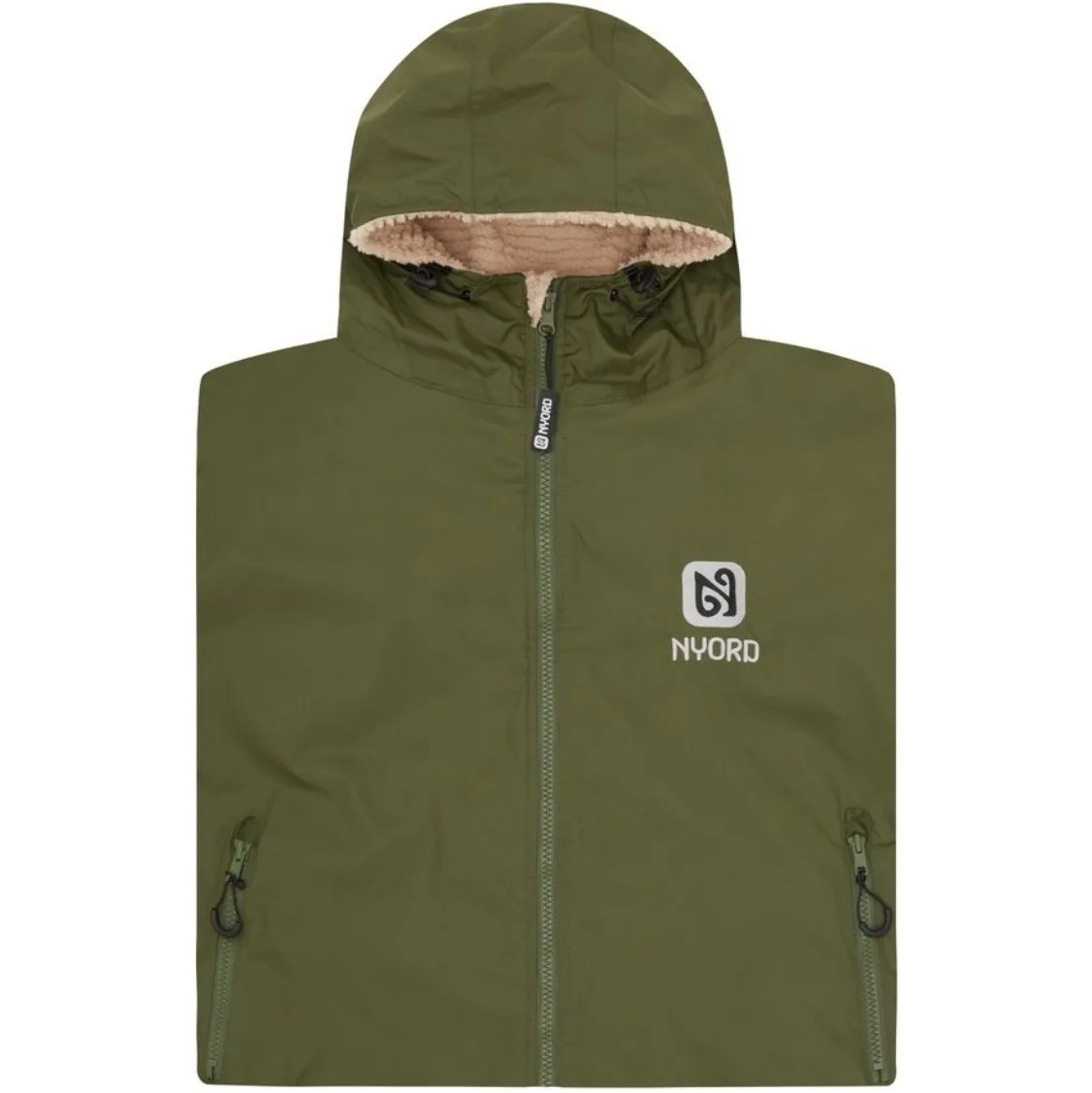 2025 Nyord Primaloft Outdoor Detachable Sleeve Changing Robe - Khaki / Ecru