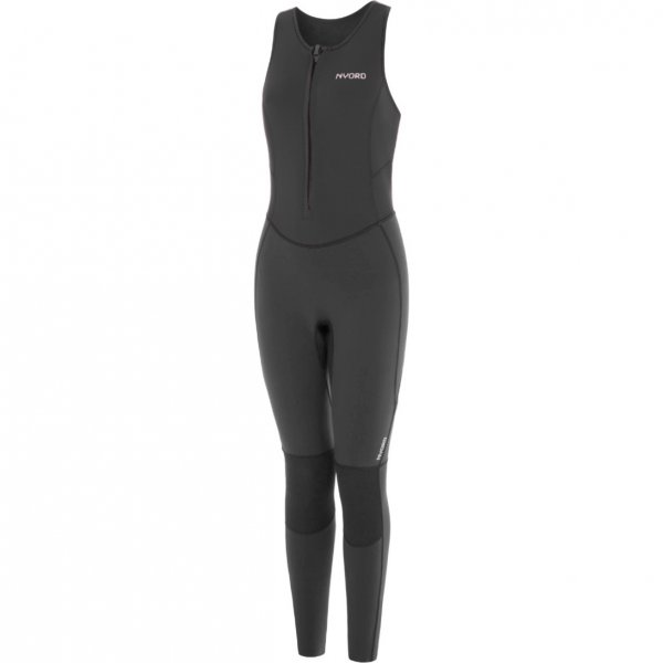 Womens Solu Yulex 2/2mm Front Zip Long Jane Wetsuit - Black