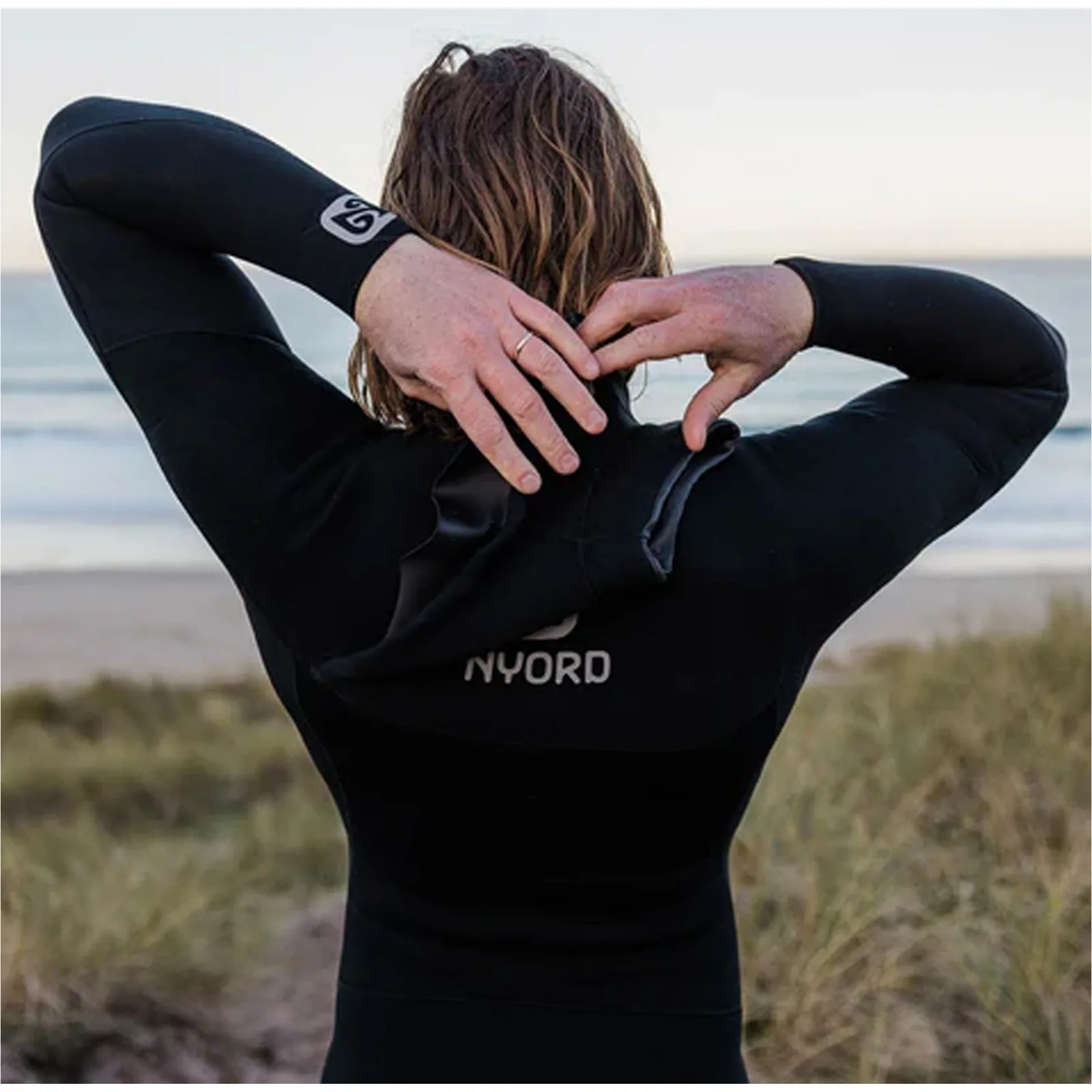 2025 Nyord Mens Furno Warmth 5/4mm Chest Zip GBS Wetsuit FWM54001 - Black